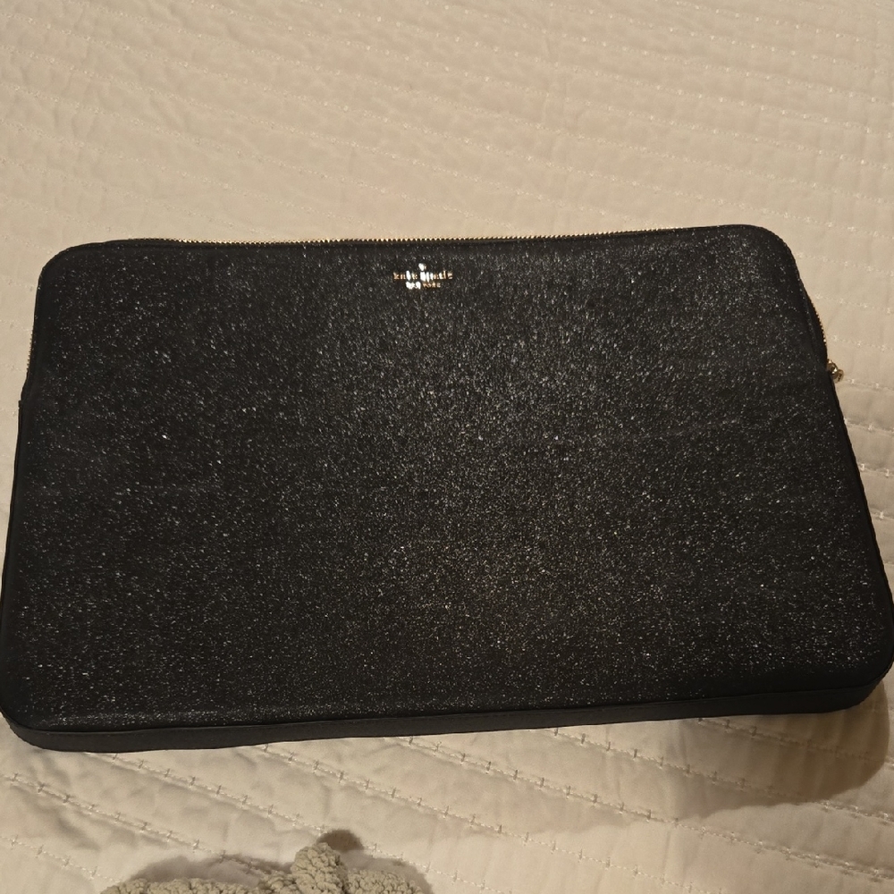 Kate Spade Black Sparkle Pouch